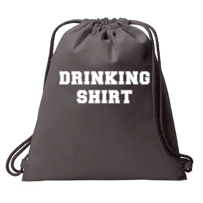 This Is My Drinking Shirt College Text Drawstring Bag