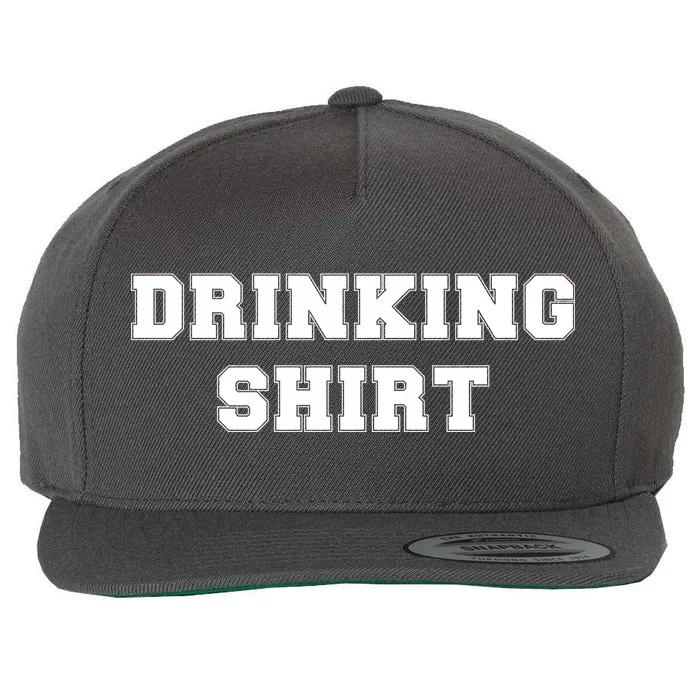 This Is My Drinking Shirt College Text Wool Snapback Cap