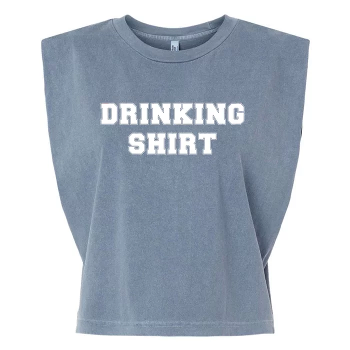 This Is My Drinking Shirt College Text Garment-Dyed Women's Muscle Tee