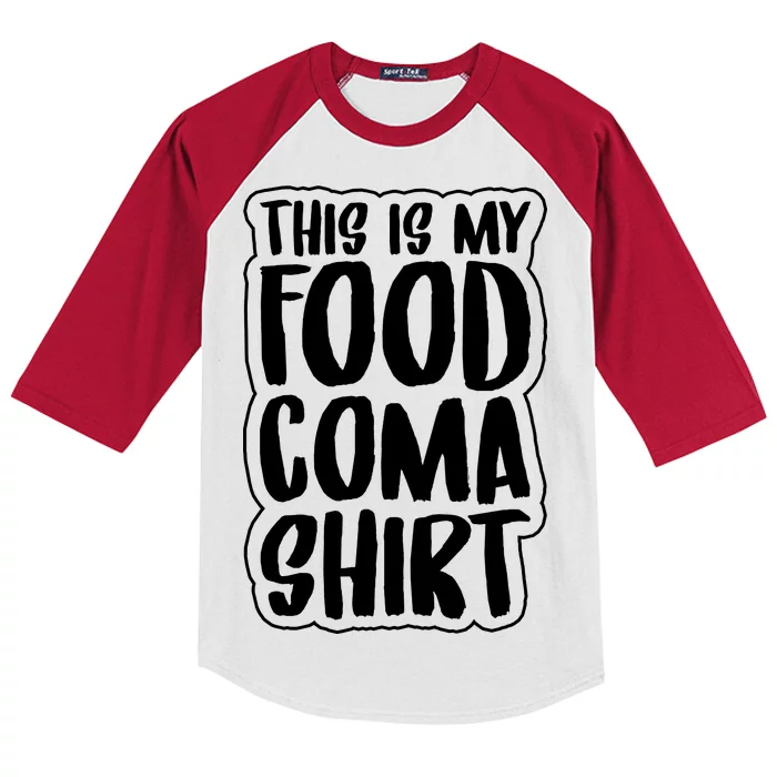 This is My Food Coma Kids Colorblock Raglan Jersey