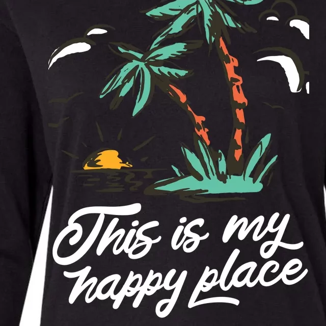 This Is My Happy Place Summer Life Womens Cotton Relaxed Long Sleeve T-Shirt