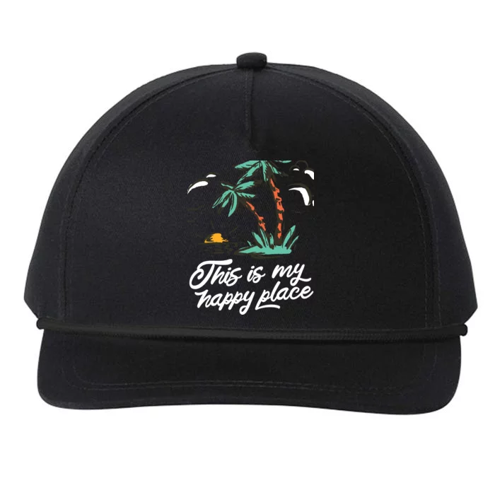 This Is My Happy Place Summer Life Snapback Five-Panel Rope Hat