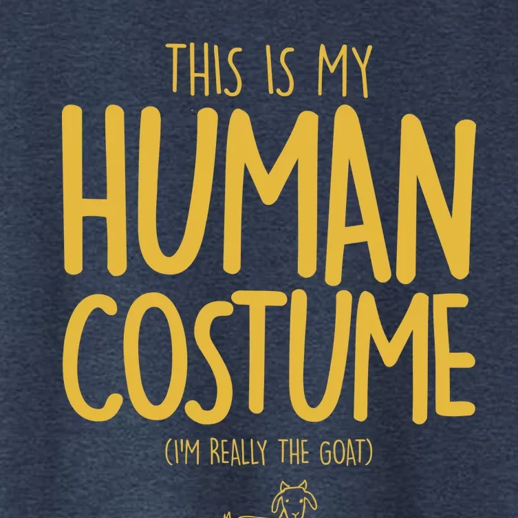 This Is My Human Costume  I'm Really a Goat Women's Crop Top Tee