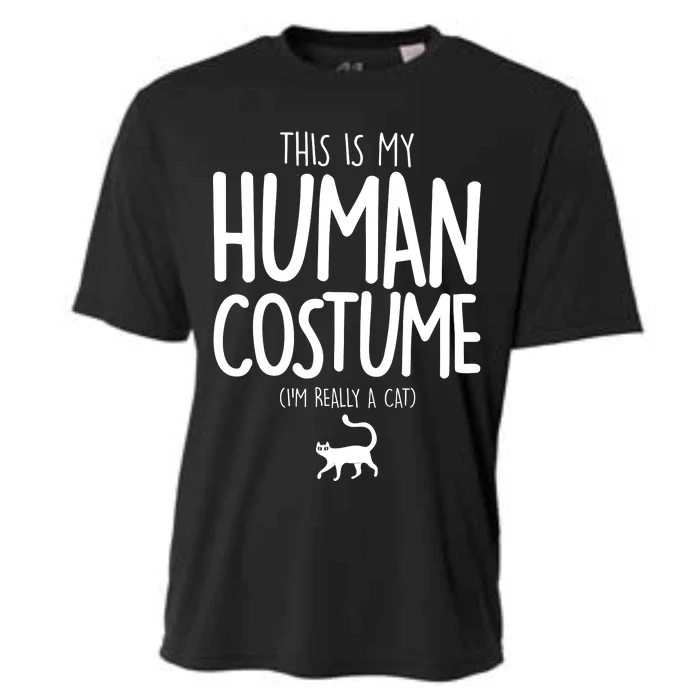 This Is My Human Costume I'm Really a Cat Cooling Performance Crew T-Shirt