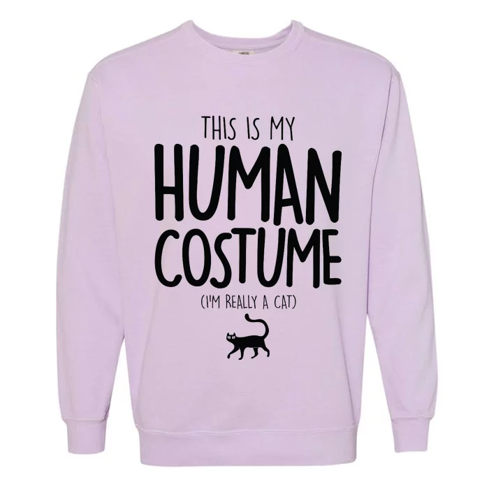 This Is My Human Costume I'm Really a Cat Garment-Dyed Sweatshirt