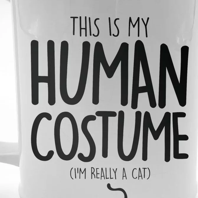 This Is My Human Costume I'm Really a Cat Front & Back Beer Stein