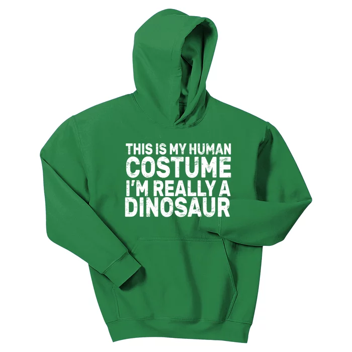 This Is My Human Costume I'm Really a Dinosaur Kids Hoodie