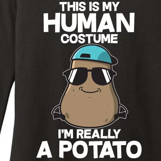 This Is My Human Costume I'm Really A Potato Womens CVC Long Sleeve Shirt