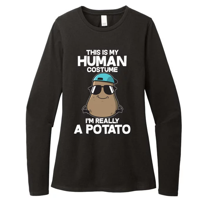 This Is My Human Costume I'm Really A Potato Womens CVC Long Sleeve Shirt