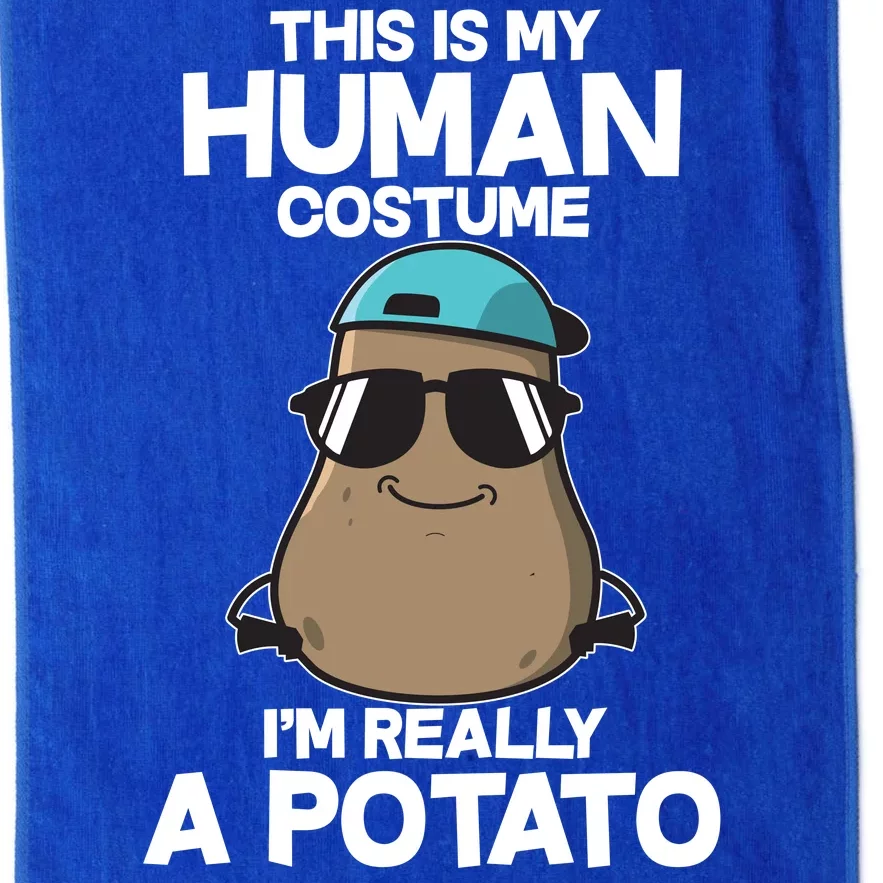 This Is My Human Costume I'm Really A Potato Platinum Collection Golf Towel