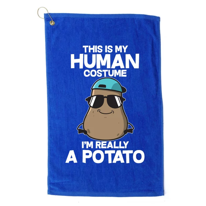 This Is My Human Costume I'm Really A Potato Platinum Collection Golf Towel