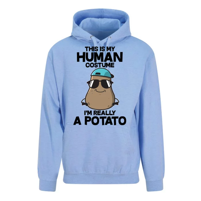 This Is My Human Costume I'm Really A Potato Unisex Surf Hoodie