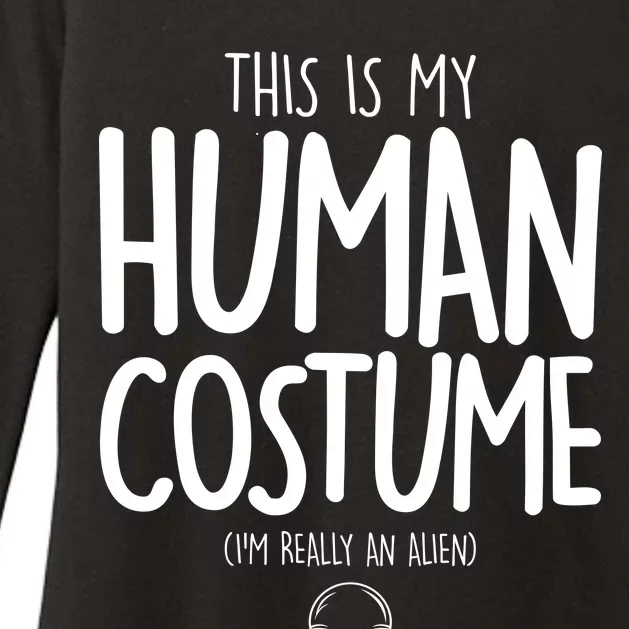 This Is My Human Costume I'm Really An Alien Womens CVC Long Sleeve Shirt