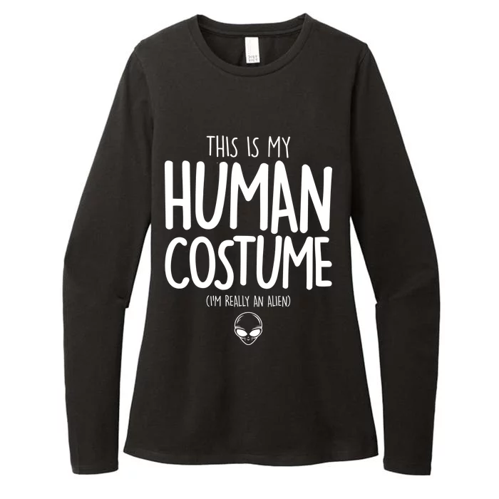 This Is My Human Costume I'm Really An Alien Womens CVC Long Sleeve Shirt