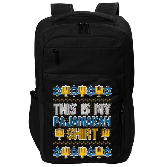 This Is My Pajamakah Shirt Ugly Hanukkah Sweater Impact Tech Backpack