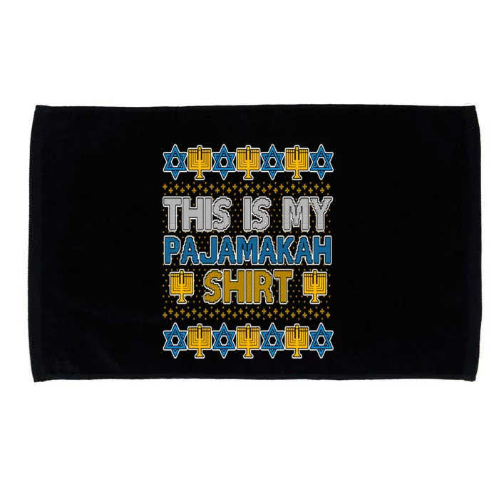 This Is My Pajamakah Shirt Ugly Hanukkah Sweater Microfiber Hand Towel