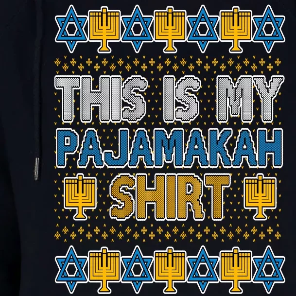 This Is My Pajamakah Shirt Ugly Hanukkah Sweater Womens Funnel Neck Pullover Hood