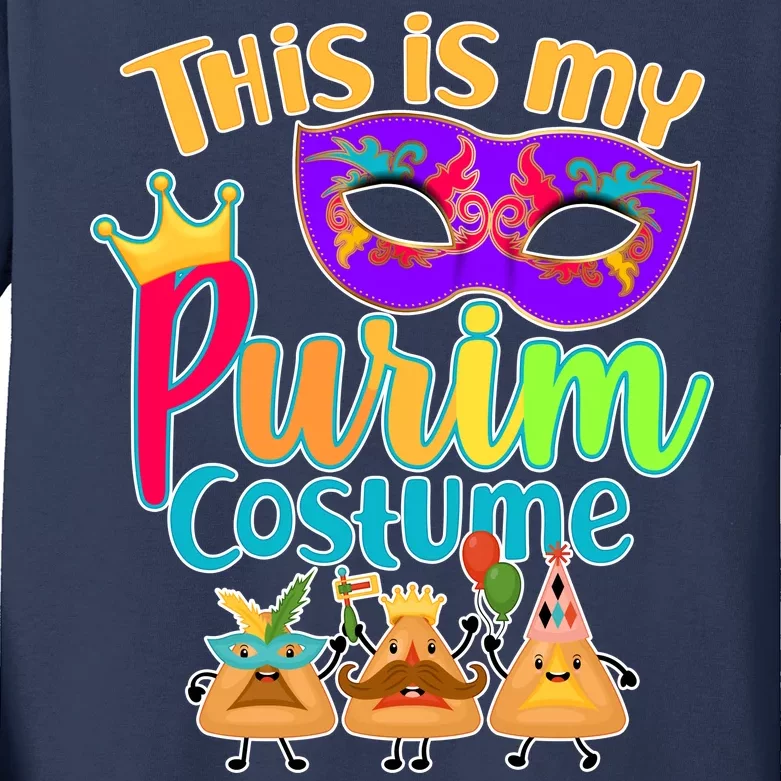 This Is My Purim Costume Kids Long Sleeve Shirt