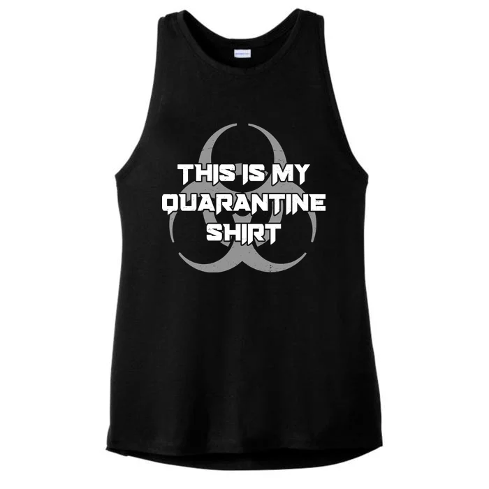 This Is My Quarantine Shirt Social Distancing Ladies Tri-Blend Wicking Tank