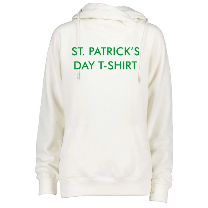 This Is My St. Patrick's Day Shirt Text Logo Womens Funnel Neck Pullover Hood