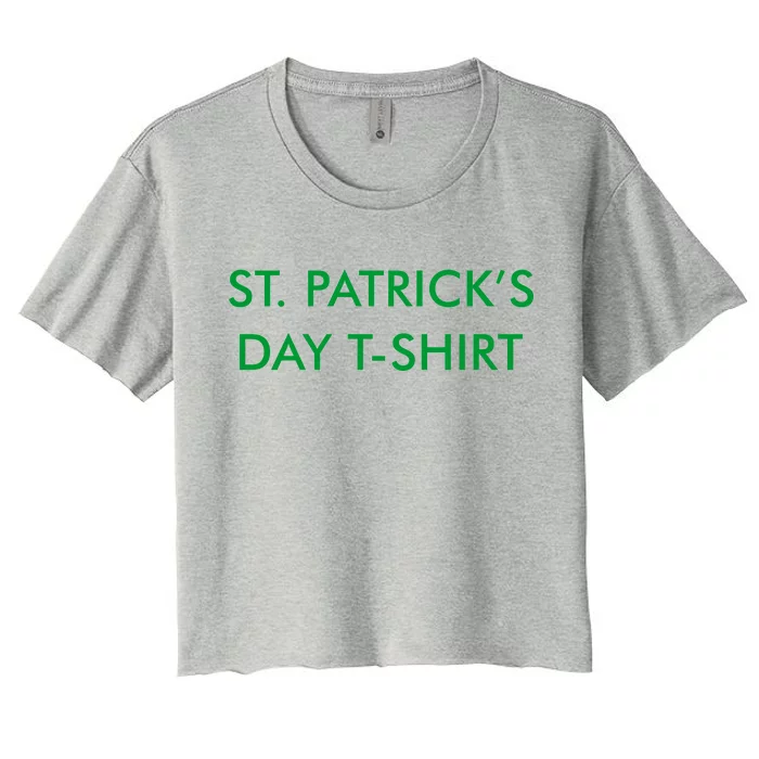 This Is My St. Patrick's Day Shirt Text Logo Women's Crop Top Tee