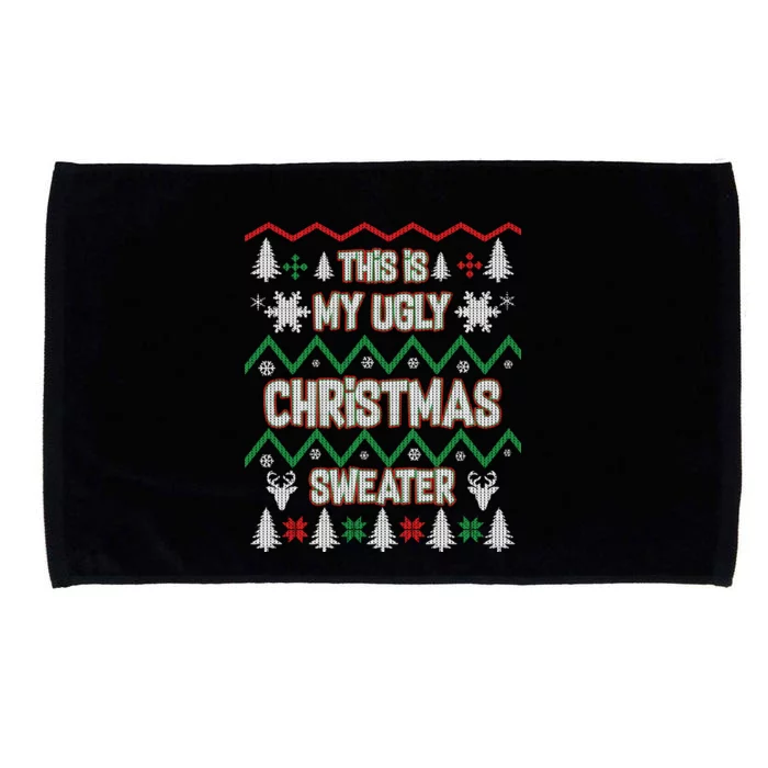 This Is My Ugly Christmas Sweater Microfiber Hand Towel