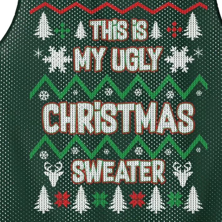 This Is My Ugly Christmas Sweater Mesh Reversible Basketball Jersey Tank