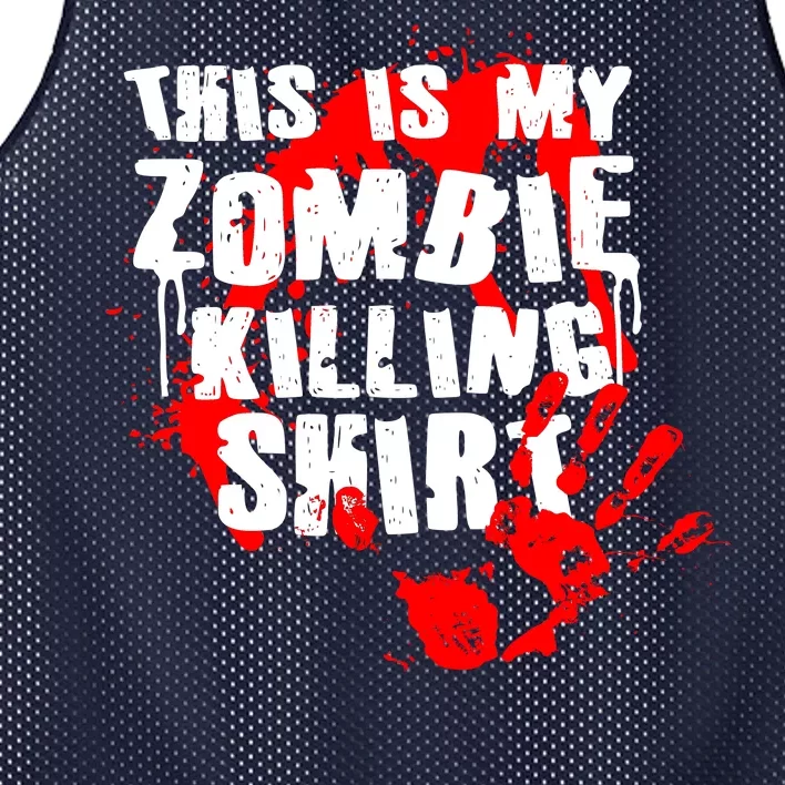 This Is My Zombie Killing Shirt Mesh Reversible Basketball Jersey Tank