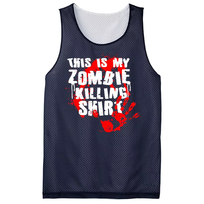 This Is My Zombie Killing Shirt Mesh Reversible Basketball Jersey Tank