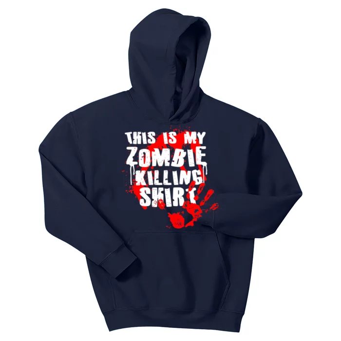 This Is My Zombie Killing Shirt Kids Hoodie