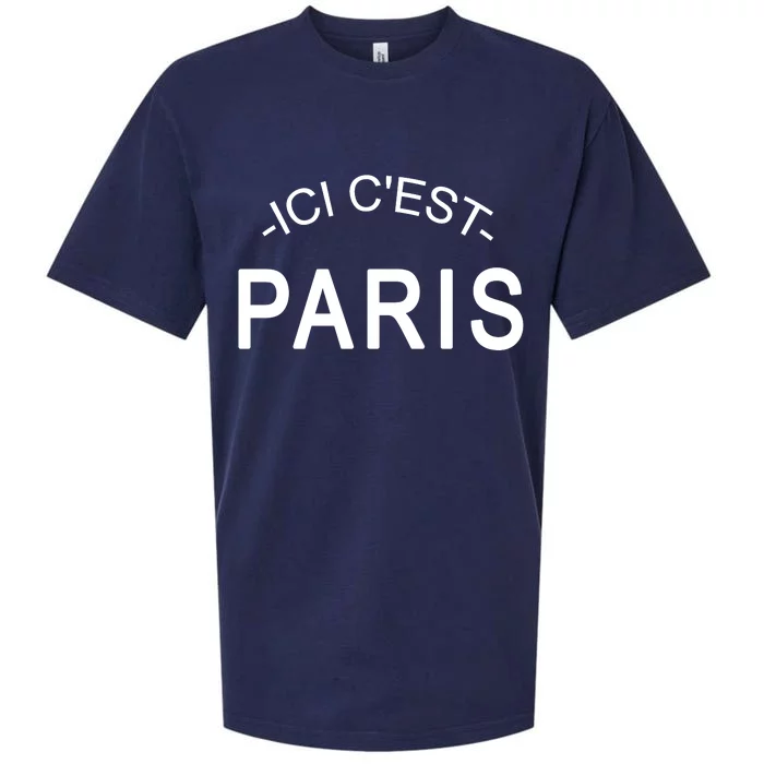 This Is Paris Ici C'est Paris Welcome To Paris Sueded Cloud Jersey T-Shirt