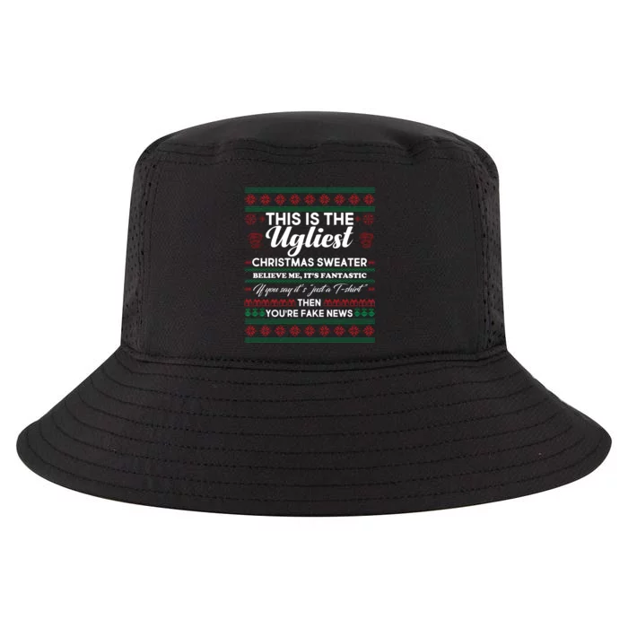 This Is The Ugliest Christmas Sweater Trump Cool Comfort Performance Bucket Hat