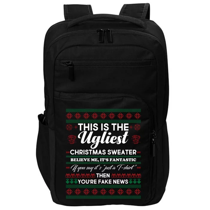 This Is The Ugliest Christmas Sweater Trump Impact Tech Backpack