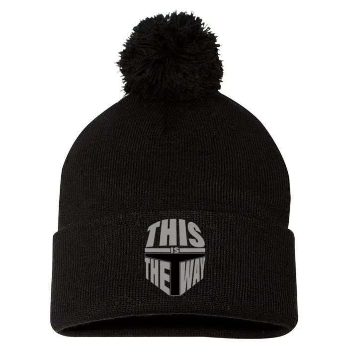 This Is The Way Pom Pom 12in Knit Beanie