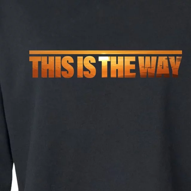 This Is The Way Space Western Cropped Pullover Crew