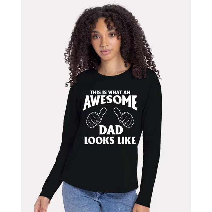 This is What an Awesome Dad Looks Like Womens Cotton Relaxed Long Sleeve T-Shirt