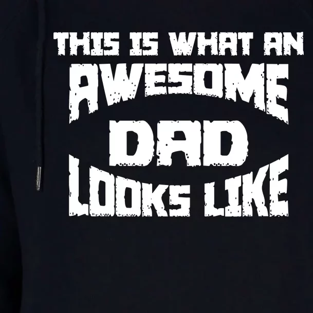 This Is What An Awesome Dad Looks Like Retro Womens Funnel Neck Pullover Hood