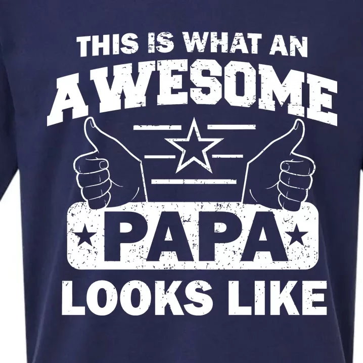 This Is What An Awesome Papa Looks Like Sueded Cloud Jersey T-Shirt