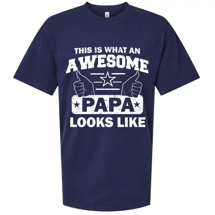 This Is What An Awesome Papa Looks Like Sueded Cloud Jersey T-Shirt