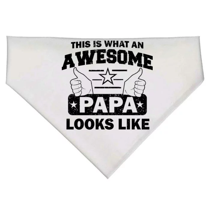 This Is What An Awesome Papa Looks Like USA-Made Doggie Bandana