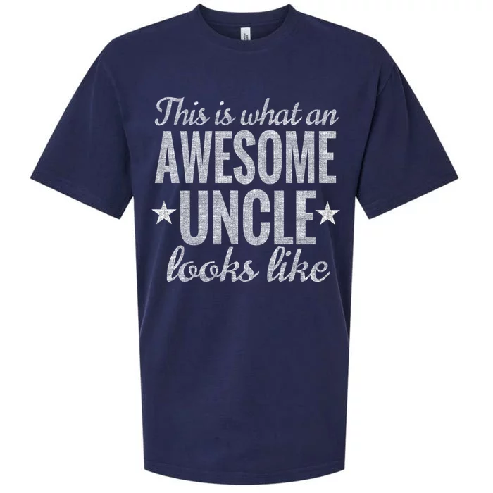 This Is What An Awesome Uncle Looks Like Sueded Cloud Jersey T-Shirt