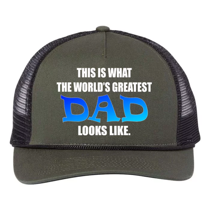 This Is What The World's Greatest Dad Looks Like Retro Rope Trucker Hat Cap