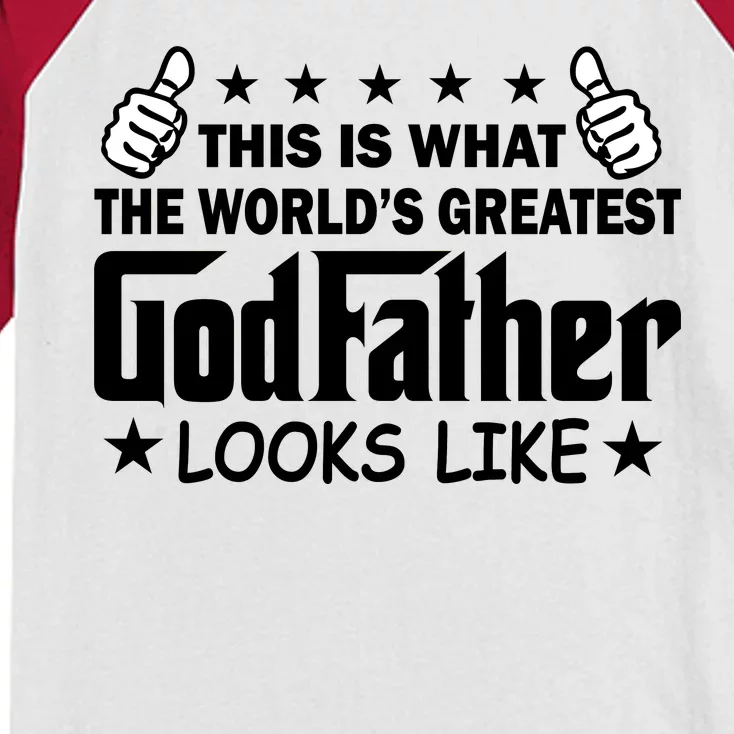 This Is What The World's Greatest GodFather Looks Like Kids Colorblock Raglan Jersey