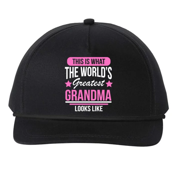 This Is What The Worlds Greatest Grandma Looks Like Snapback Five-Panel Rope Hat