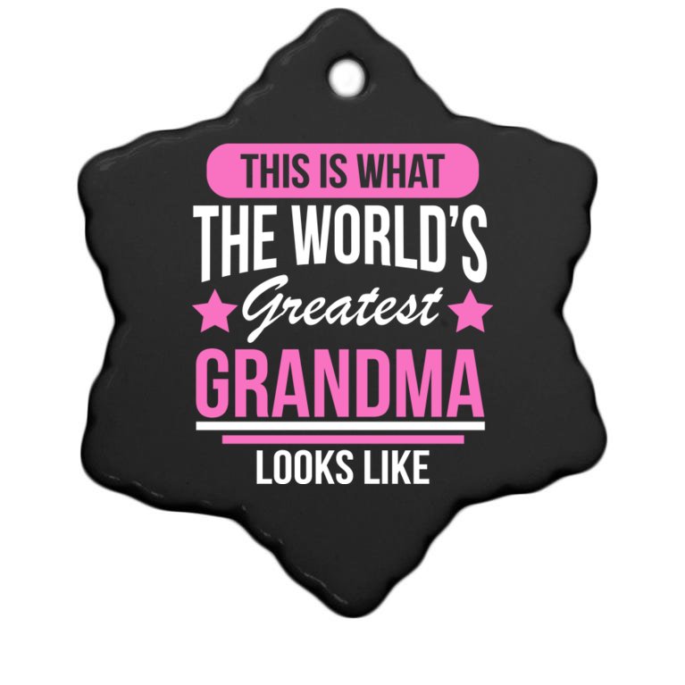 This Is What The Worlds Greatest Grandma Looks Like Christmas Ornament