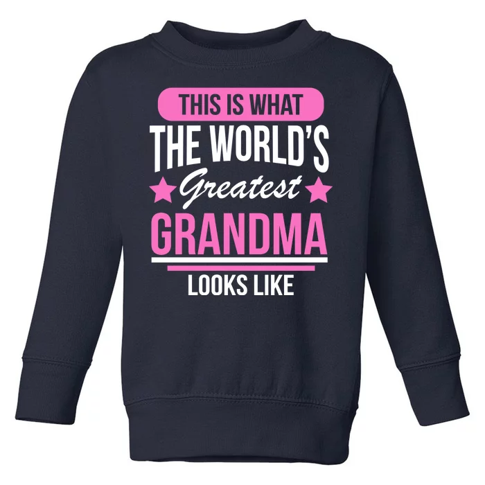 This Is What The Worlds Greatest Grandma Looks Like Toddler Sweatshirt