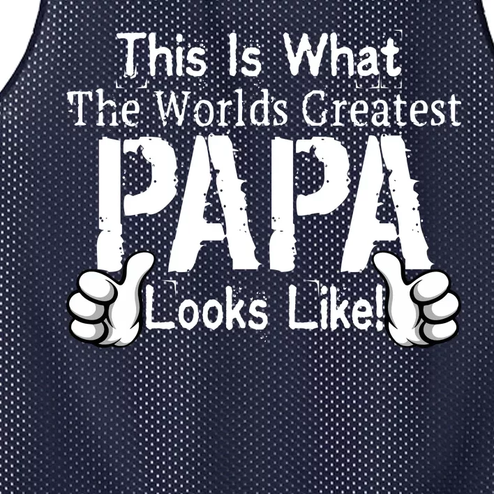 This Is What The World's Greatest Papa Looks Like Mesh Reversible Basketball Jersey Tank