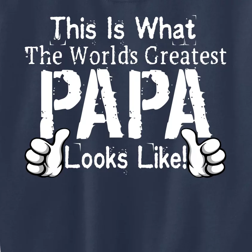 This Is What The World's Greatest Papa Looks Like Kids Sweatshirt