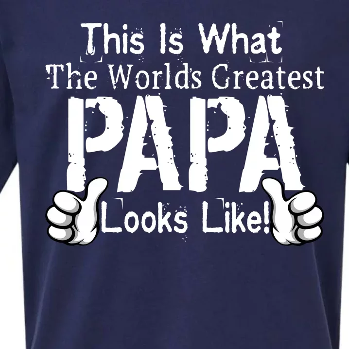 This Is What The World's Greatest Papa Looks Like Sueded Cloud Jersey T-Shirt