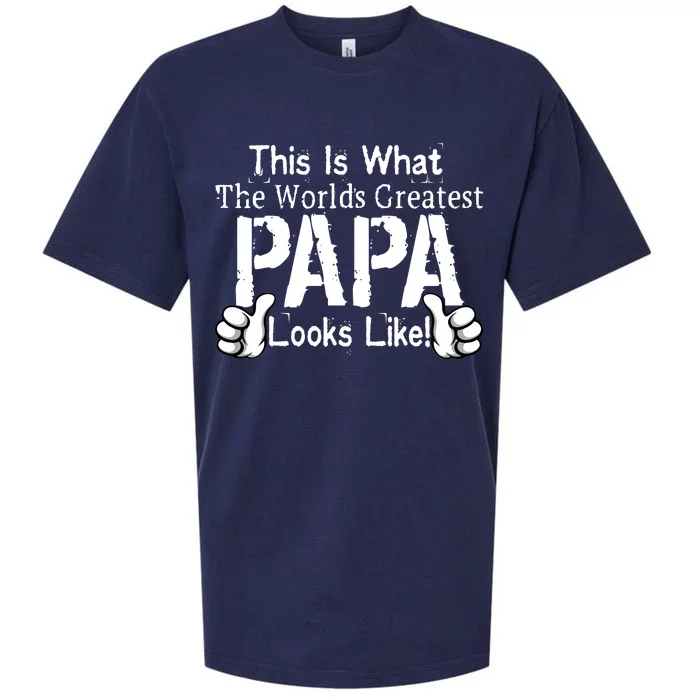 This Is What The World's Greatest Papa Looks Like Sueded Cloud Jersey T-Shirt